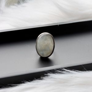 Large Moonstone Sterling Silver Ring